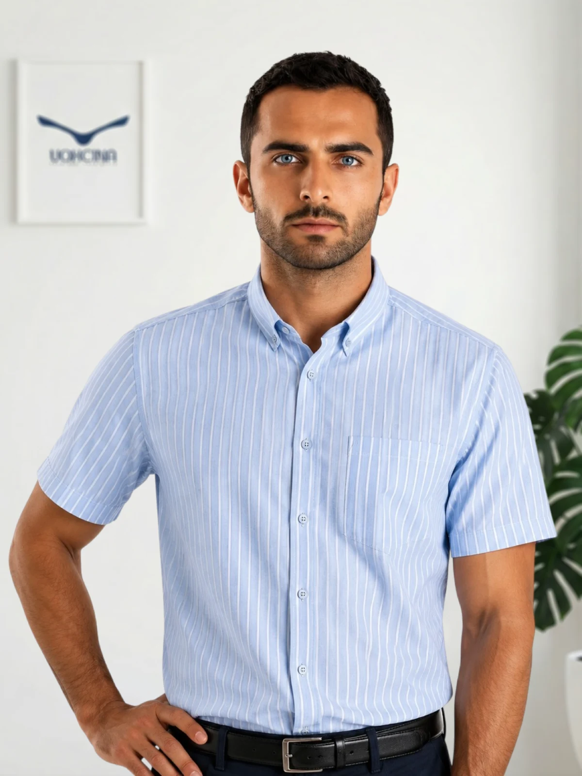 پیراهن مردانه آستین کوتاه - M2112 - تصویر 2